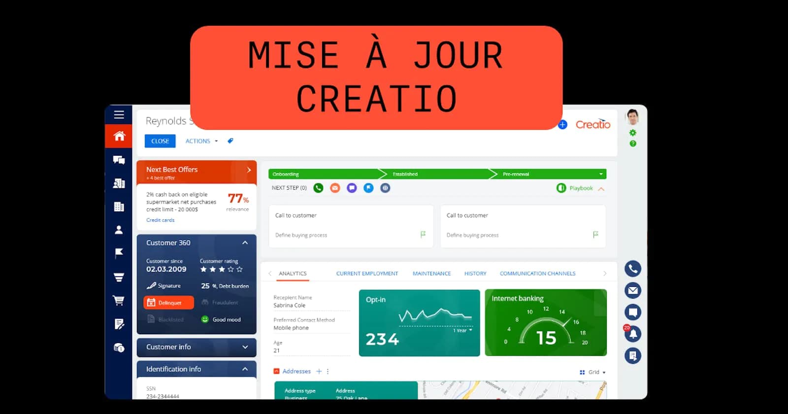 Mise à jour - CRM Creatio 8.0.5 - Novembre 2022